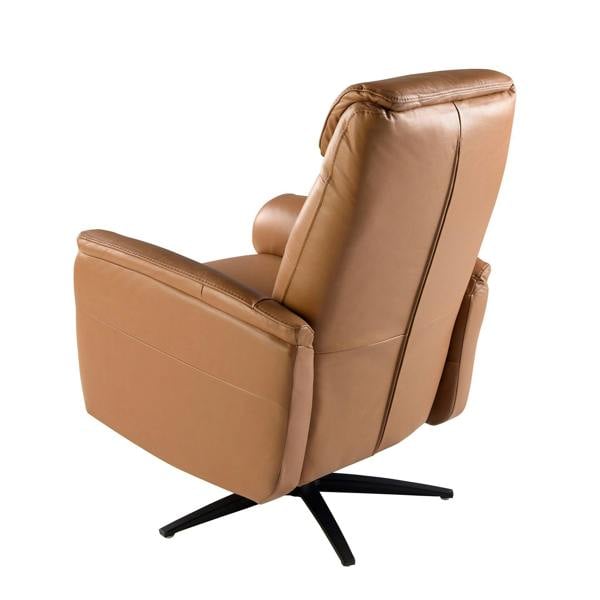 Angel Cerdá Brown Leather Swivel Armchair 5115