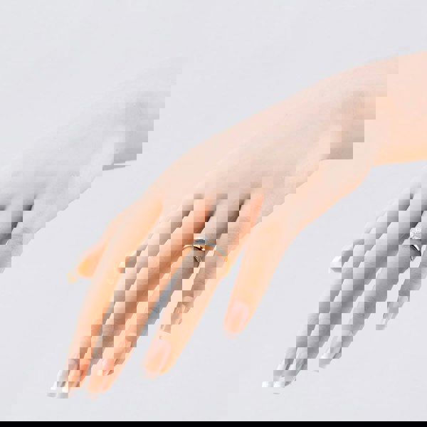 T. H. Baker 9ct Yellow Gold 0.08ct Brilliant Cut Diamond Cluster Shoulder Set Ring THR44876-08 (YG)