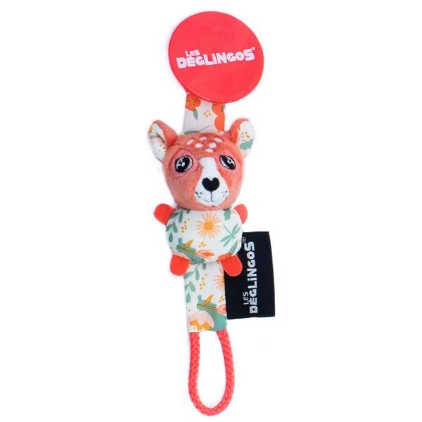 Les Deglingos Pacifier Clip - Brown