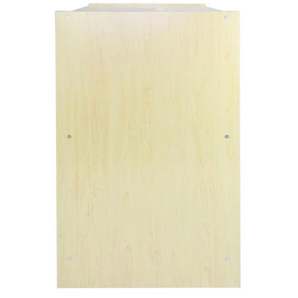 Maple A1200 shop counter featuring a smooth, light wood grain finish, ideal for retail spaces and customer service areas