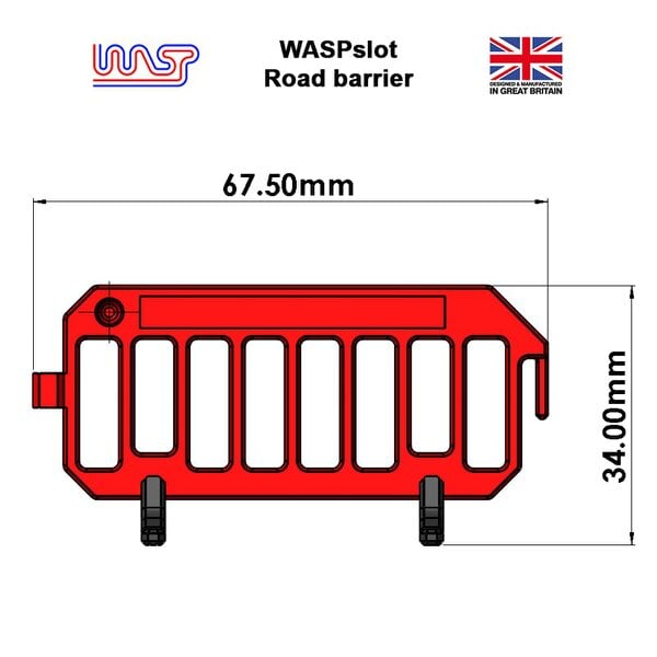 MCSlots Slot Car Trackside Scenery Blue Road Barriers x 8 1:32 Scale WASP