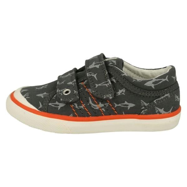 Start-rite Boys Startrite Shark Detailed Canvas Shoes Wave