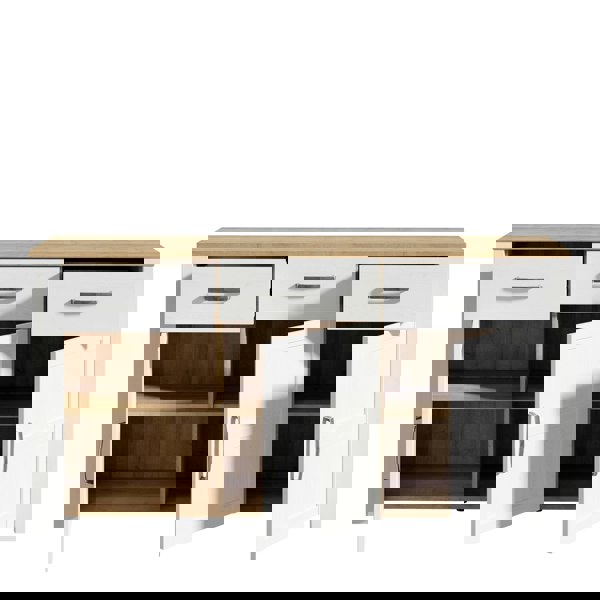 Furniture To Go Bohol Sideboard in Riviera Oak/White