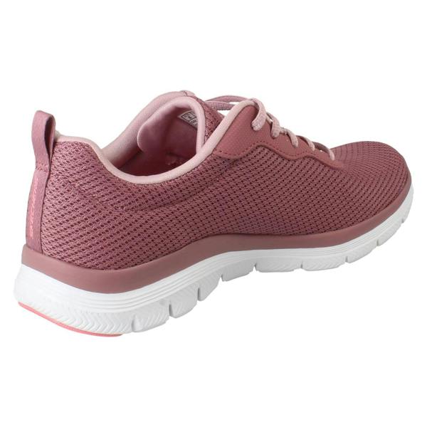 Skechers Ladies Skechers Textile Lace Up Casual Sports Trainers Brilliant View