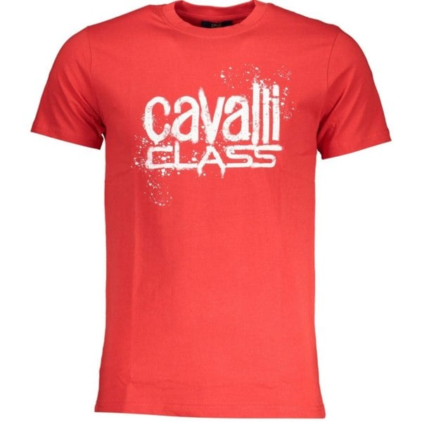 Cavalli Class Paint Splatter Logo Red T-Shirt m