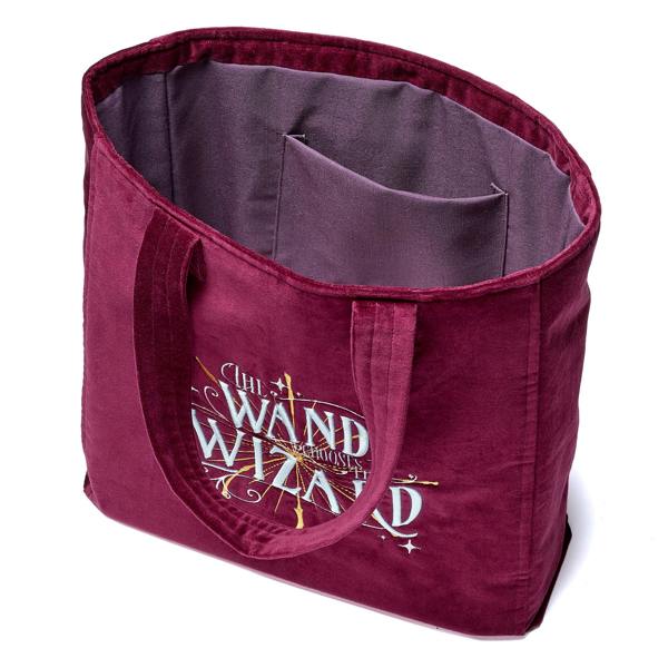 The Carat Shop Harry Potter The Wand Chooses The Wizard Velvet Tote Bag