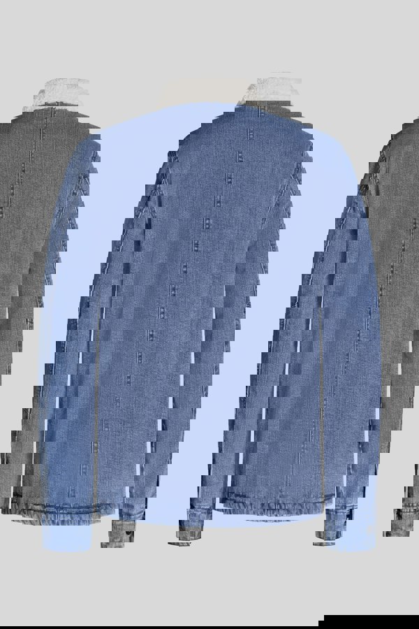 Men's Borg Lined Blue Denim Jacket