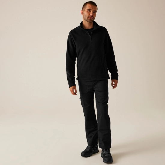 Regatta Mens Thor Overhead Anti-Pill Fleece Top - Black