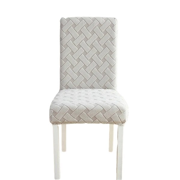 Anyseat Light Grey Knitted Elastic Chair Cover for Dining Room