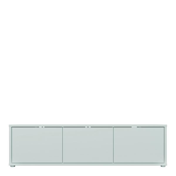 Furniture To Go Alice Springs Wide TV Cabinet with 3 Doors Push-to-Open in Light Grey
