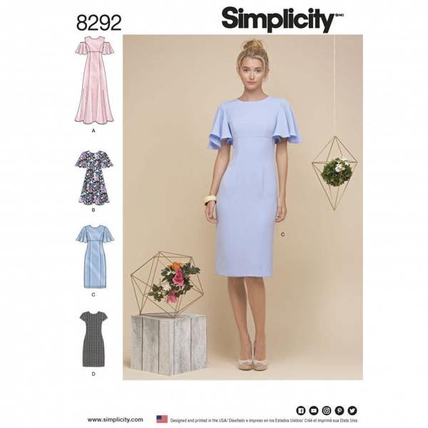 Simplicity Sewing Pattern 8292, Dresses for Women, H5 (6-8-10-12-14) - Intermediate