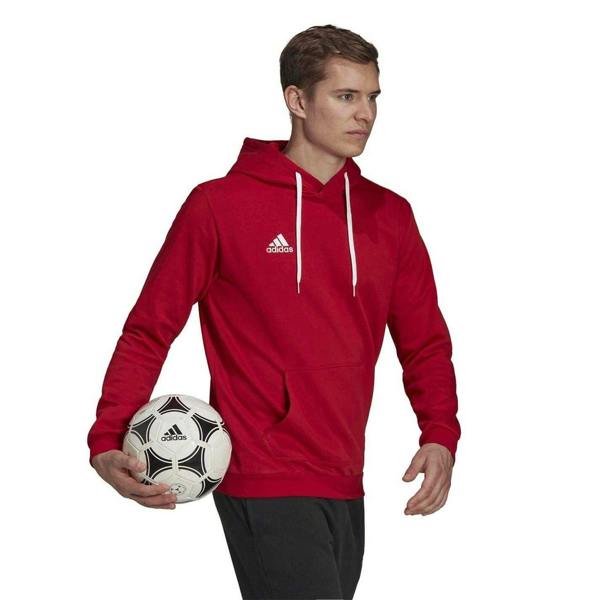 Adidas Mens Entrada 22 Cotton Blend Pullover Hoodie - Red - 