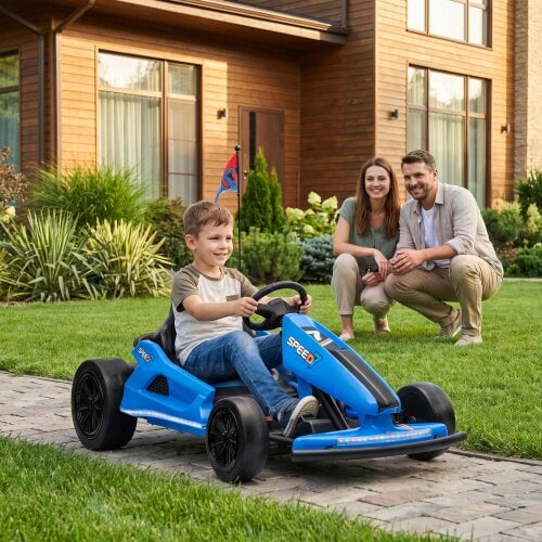 AIYAPLAY 24V Electric Drift Go Kart for Kids with Dual Motors