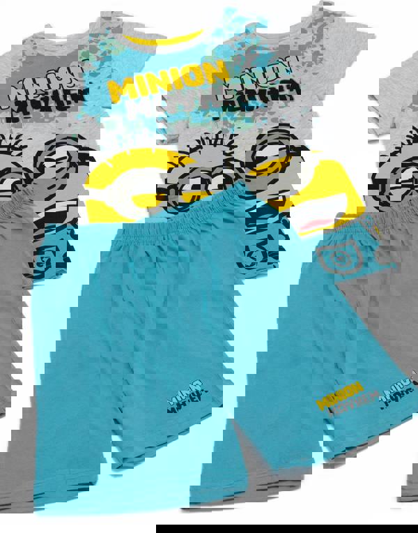 Minions Boys Blue Mayhem Short Sleeve Short Leg Pyjama Set