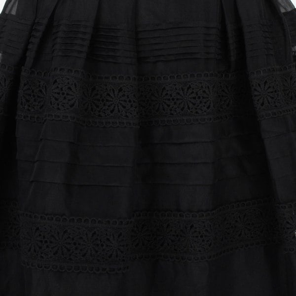 Temperley London skirt in black silk chiffon