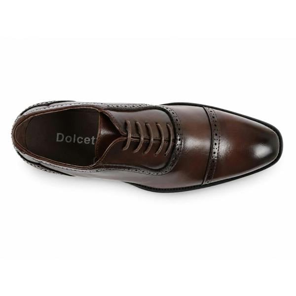 Dolcetto Men's Vegan Leather Formal Lace-Up Oxford Shoes