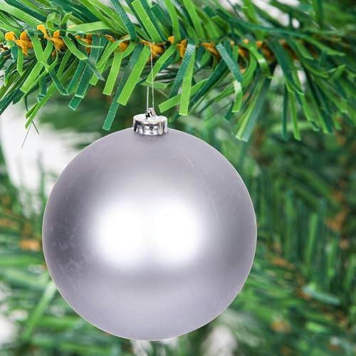 5cm Mid Grey Shatterproof Christmas Bauble Set, 9 or 18 Pieces for Elegant Festive Decorating image 5