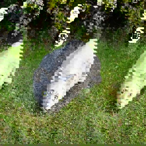 Stone Cast Prowling Cat Sculpture