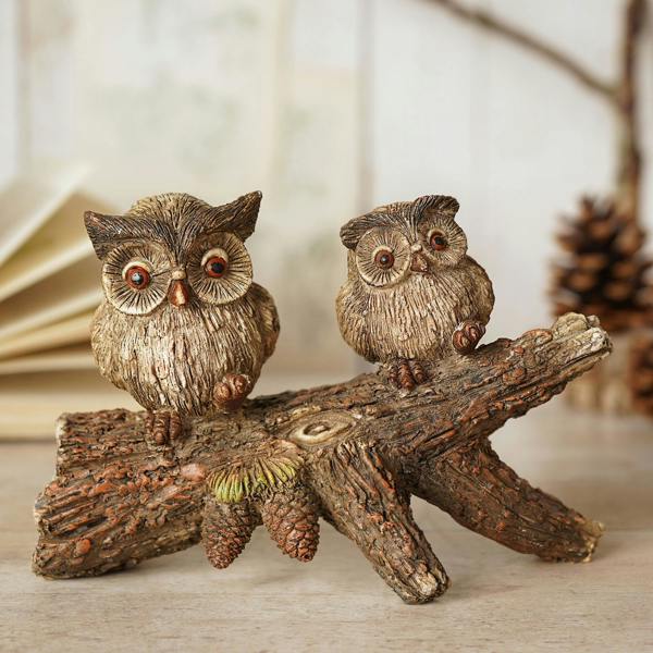 Country Living 2 Owls On A Branch