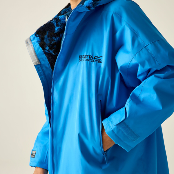 Regatta Unisex Adult Camo Waterproof Changing Robe - Sonic Blue