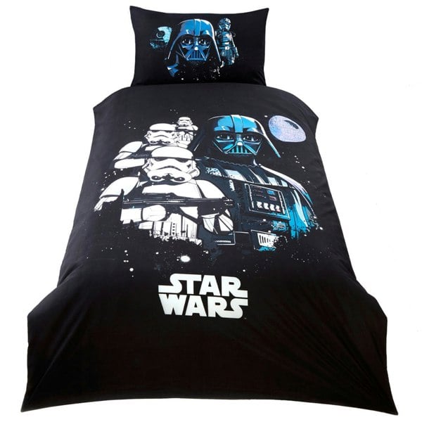 Star Wars Dark Side Duvet Set - Black/White/Blue