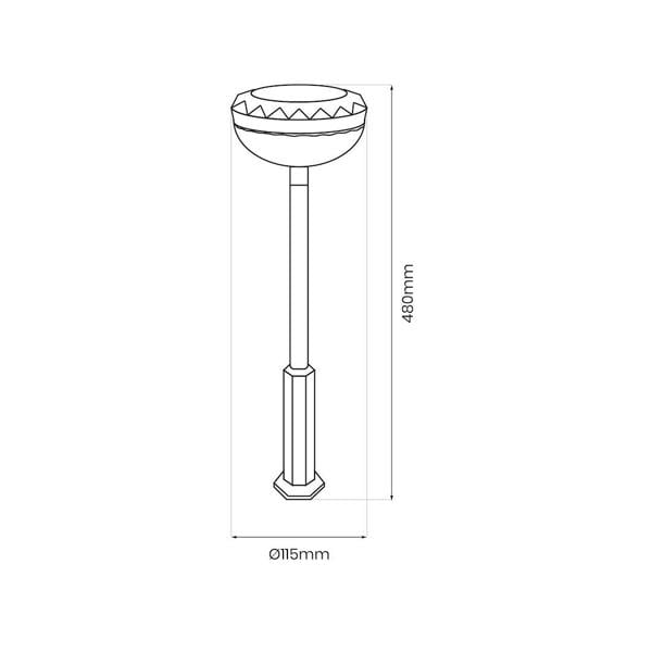 Milagro Tom RGB Solar Bollard IP44 2 pcs