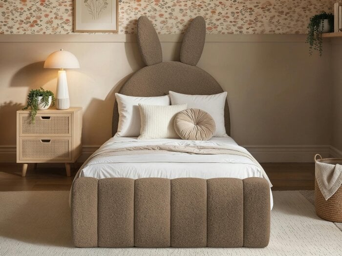 Flair Lapin Single Bed with Bunny Headboard Boucle