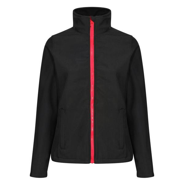 Regatta Standout Womens/Ladies Ablaze Printable Soft Shell Jacket - Black/Classic Red - 