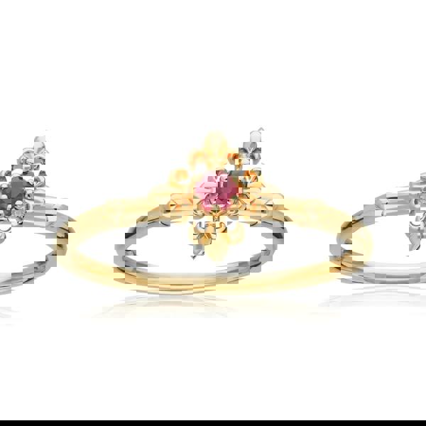 132R8286019 ECFEW™ Ruby Fleur De Lis Ring In 9ct Yellow Gold 3