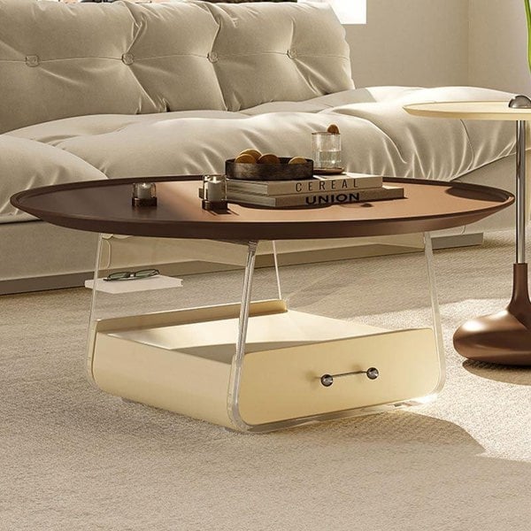Meral Stylish Coffee Table Set, Stainless Steel-Weilai Concept-Weilai Concept
