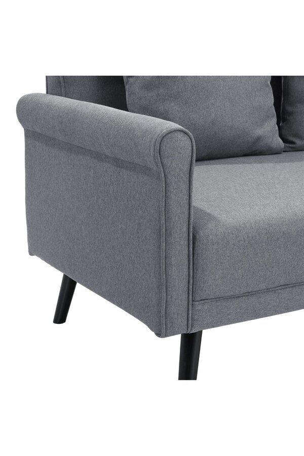 Living and Home 2 Seater Upholstered Sofa Fabric Armchair Loveseat