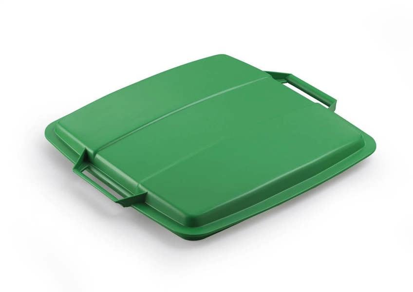 Durable 90L Bin Lid Green | Square Recycling Bin Lid | Food Safe | DURABIN
