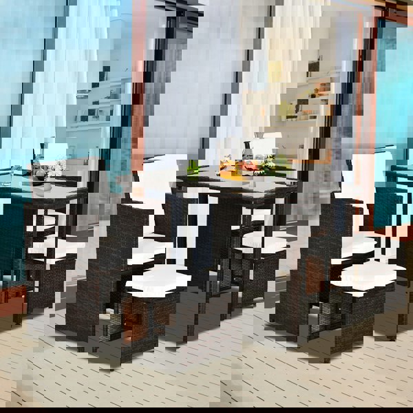 Resin Rattan Dining Set