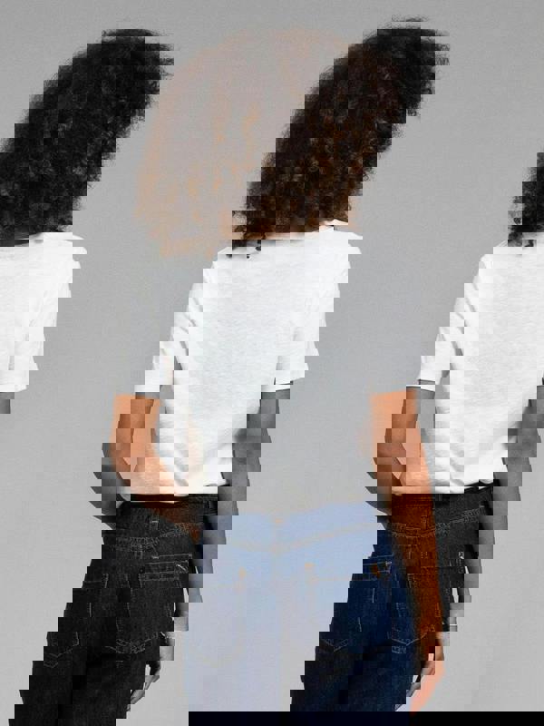 Kite Womens Organic Sandford V-Neck Slub Jersey T-Shirt Off-White