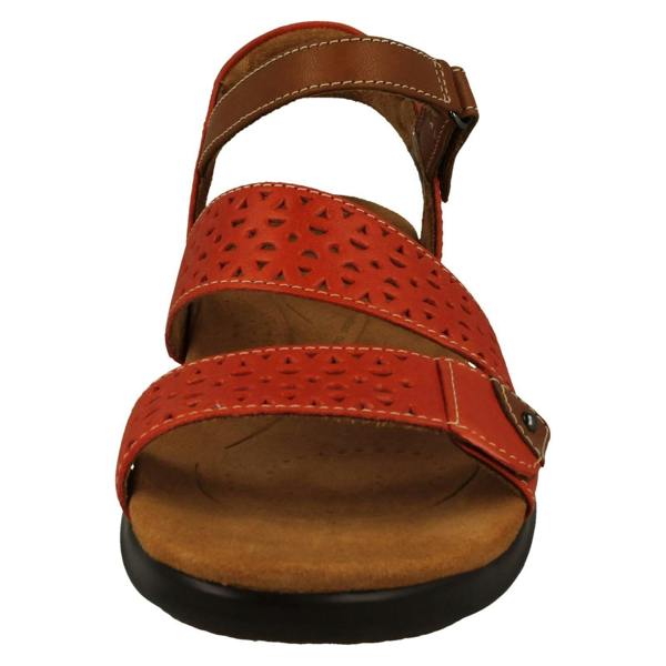 Clarks Ladies Clarks Cut Out Detailed Strappy Wedge Sandals Kitly Way