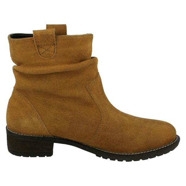 Leather Collection Ladies Leather Collection Mid Heel Slouch Boots