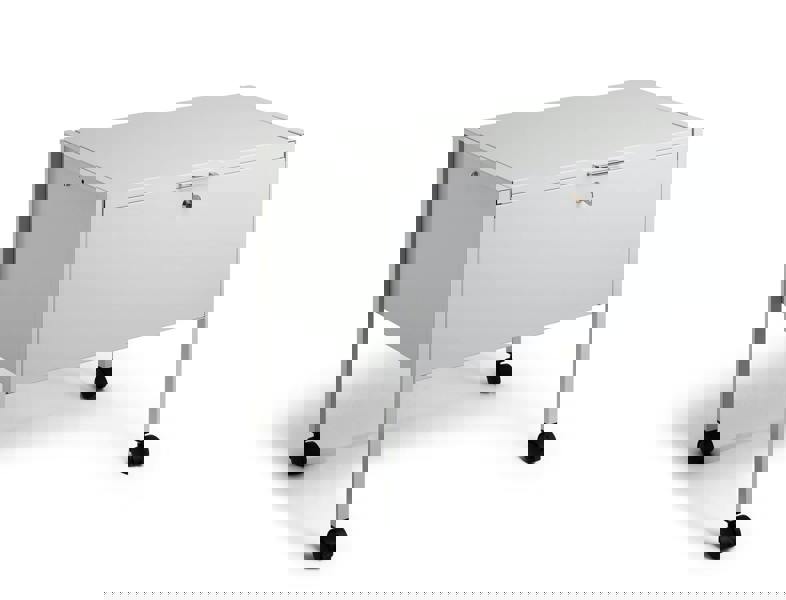 Durable ECO Locking Lid Suspension File Trolley | for 80 A4 Folders | Grey