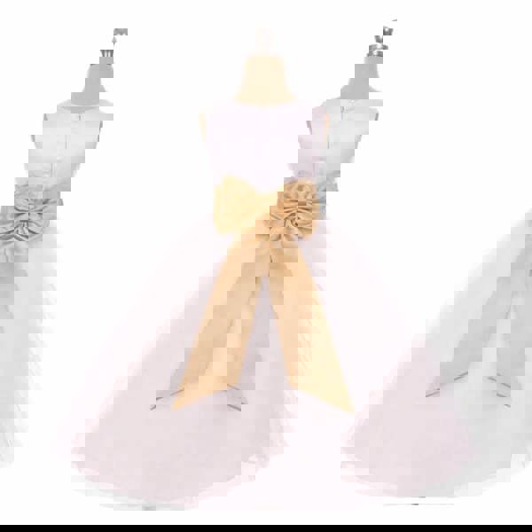 Kids Dreams Classic Dolly Dress - Champagne Sash