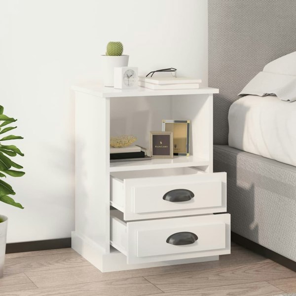 Berkfield Bedside Cabinets 2 pcs High Gloss White 43x36x60 cm