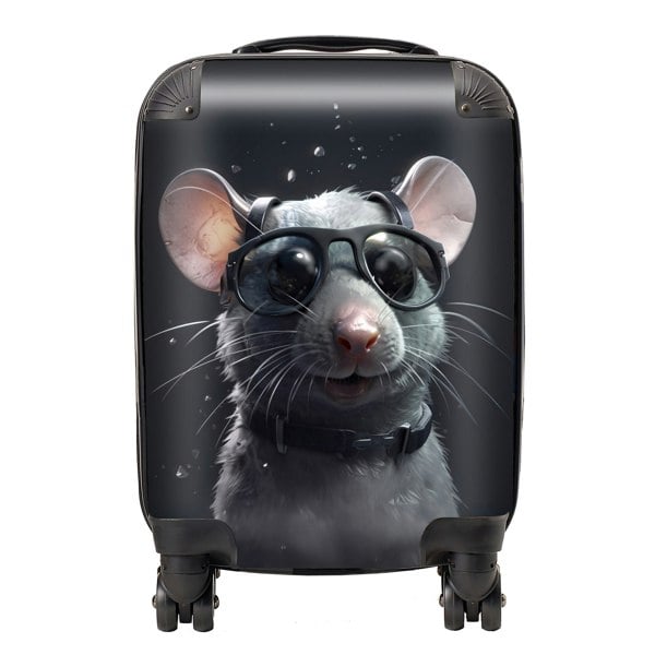 Warren Reed Splashart Rat In Glasses Suitcase