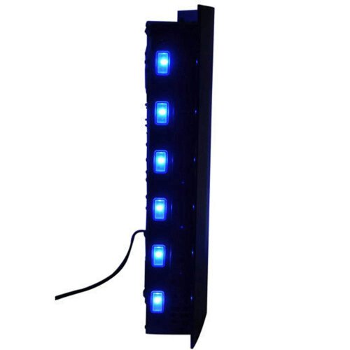 Led Wall Mounted Fireplace Curved Glass Electric Fire Place Fire Place 7 Colour Side Lights Slimline, 900/1800W, 65cm x 52cm