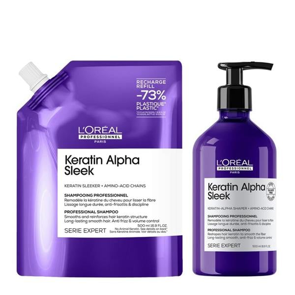 L'Oréal Professionnel&nbsp; DUO Keratin Alpha Sleek Shampoo Refill Duo