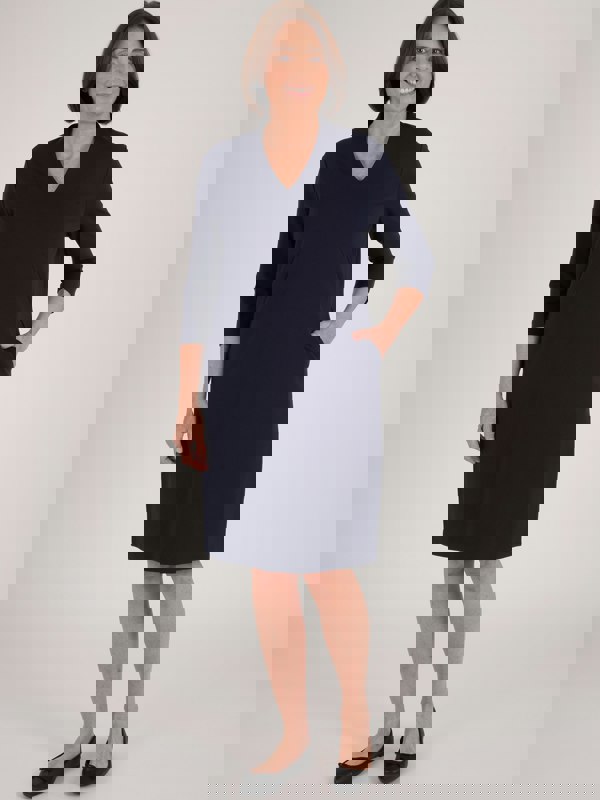 PennyPlain Hi Back Dress - Navy