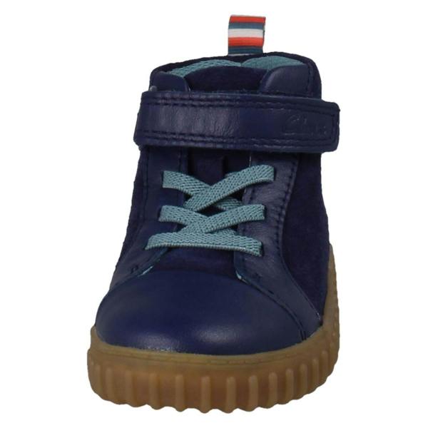 Clarks Boys Clarks Elasticated Lace Bear Face Ankle Boots Cove Kind