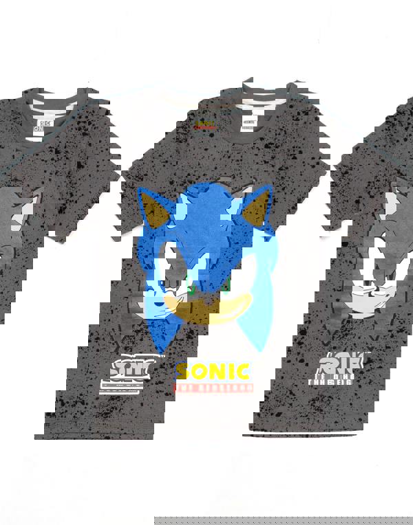Sonic the Hedgehog Boys Grey Sonic Gaming Placement Print Short Sleeve Short Leg Pyjama Set