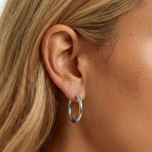 MUCHV Solid Hoop Earrings - 24mm