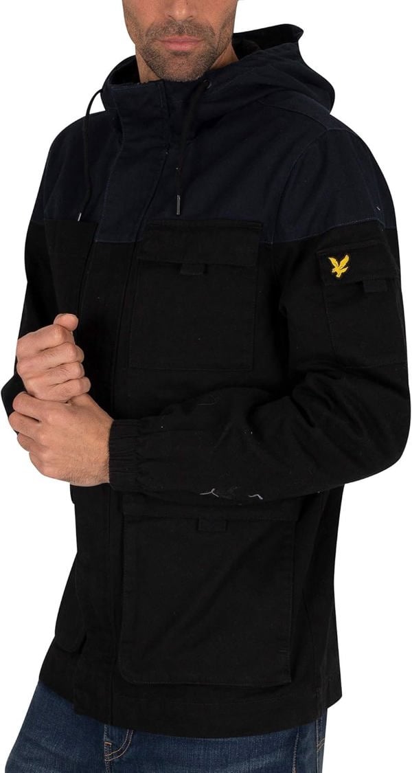 Lyle & Scott Contrast Yoke Jacket - Black