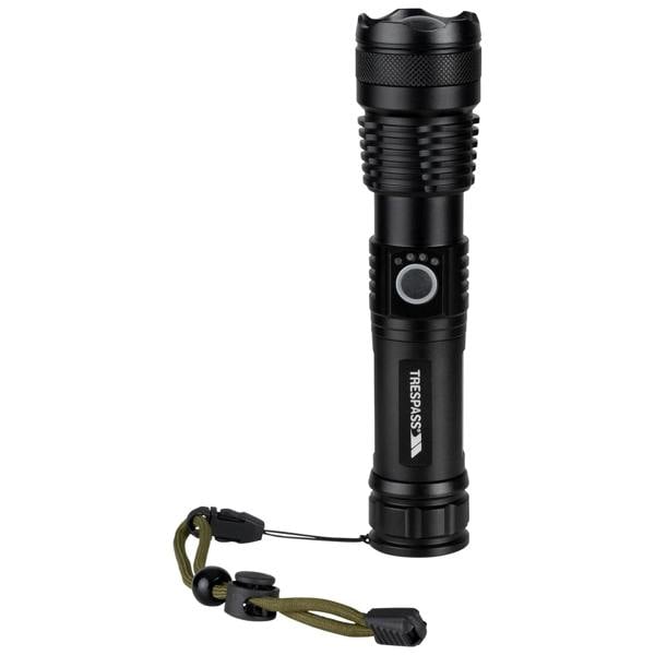 Trespass Edzell Rechargeable Torch - Black
