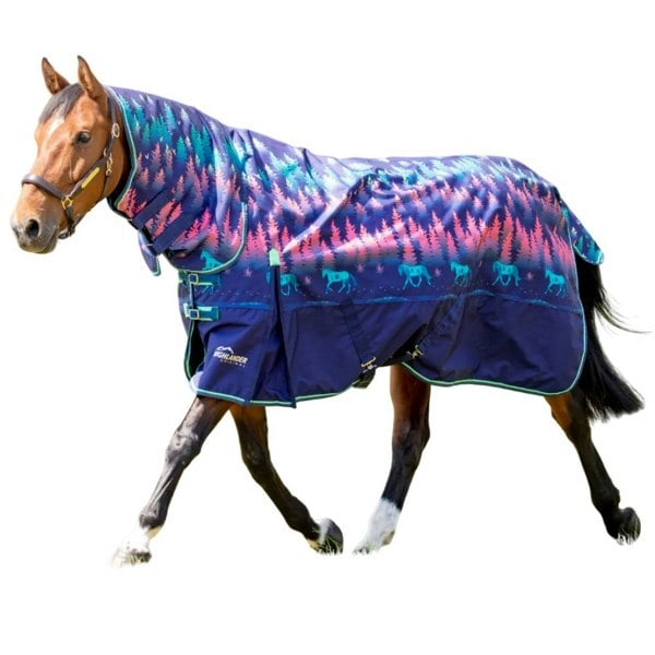 Shires Highlander Original 200 Turnout Combo Rug - Blue Navy Forest