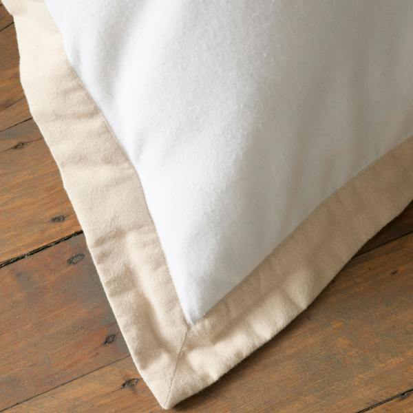 Bianca Brushed Tailored Cotton Duvet Cover Set White / Natural